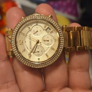 Michael Kors Gold-Tone Women's Watch with Crystal Accents